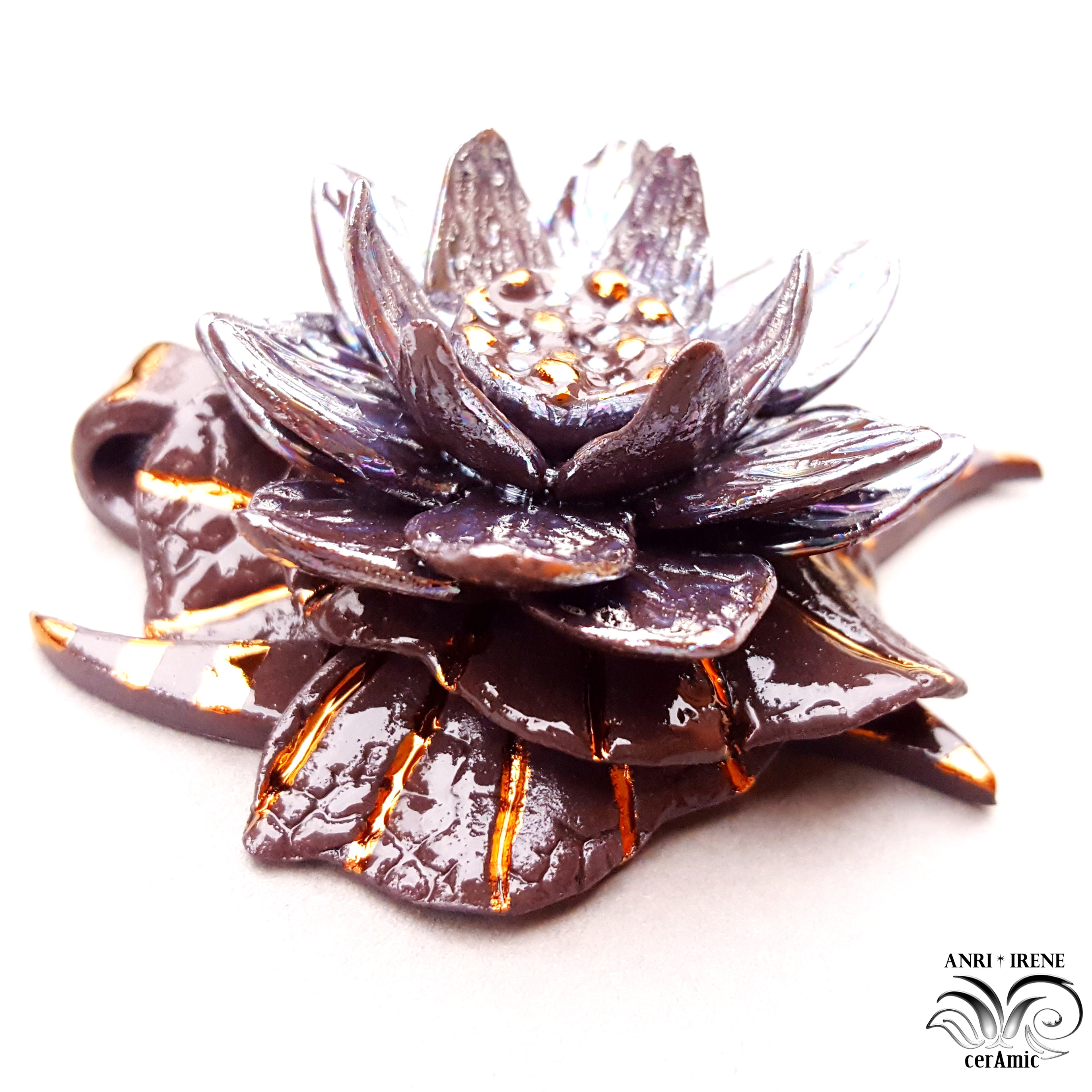 lotus necklace porcelain