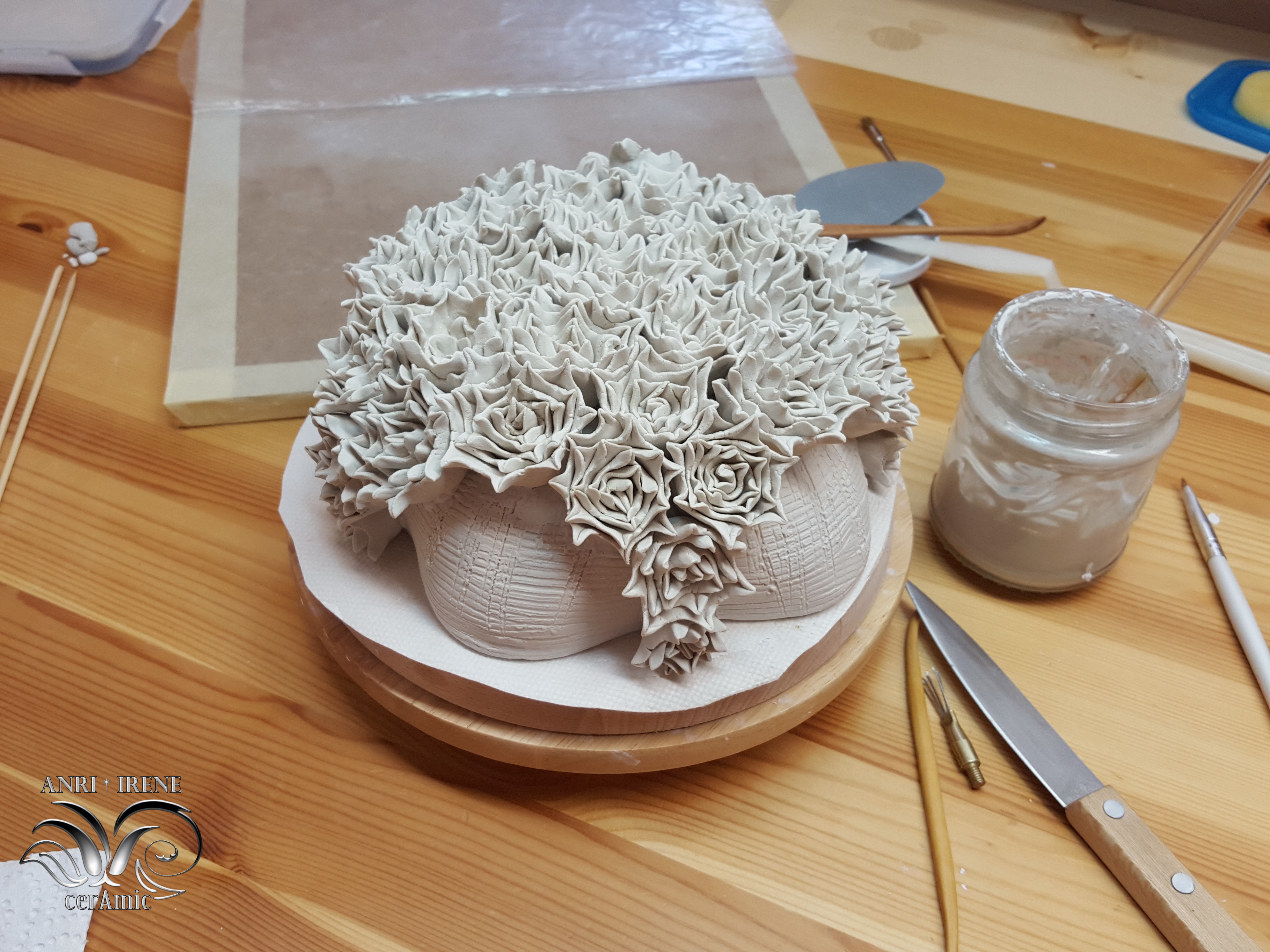 Porcelain wall flowers