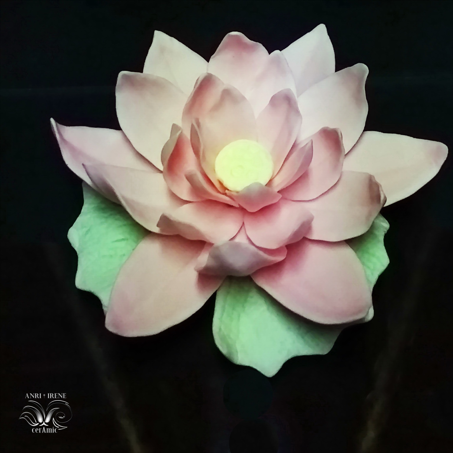 Ceramic floral lotus