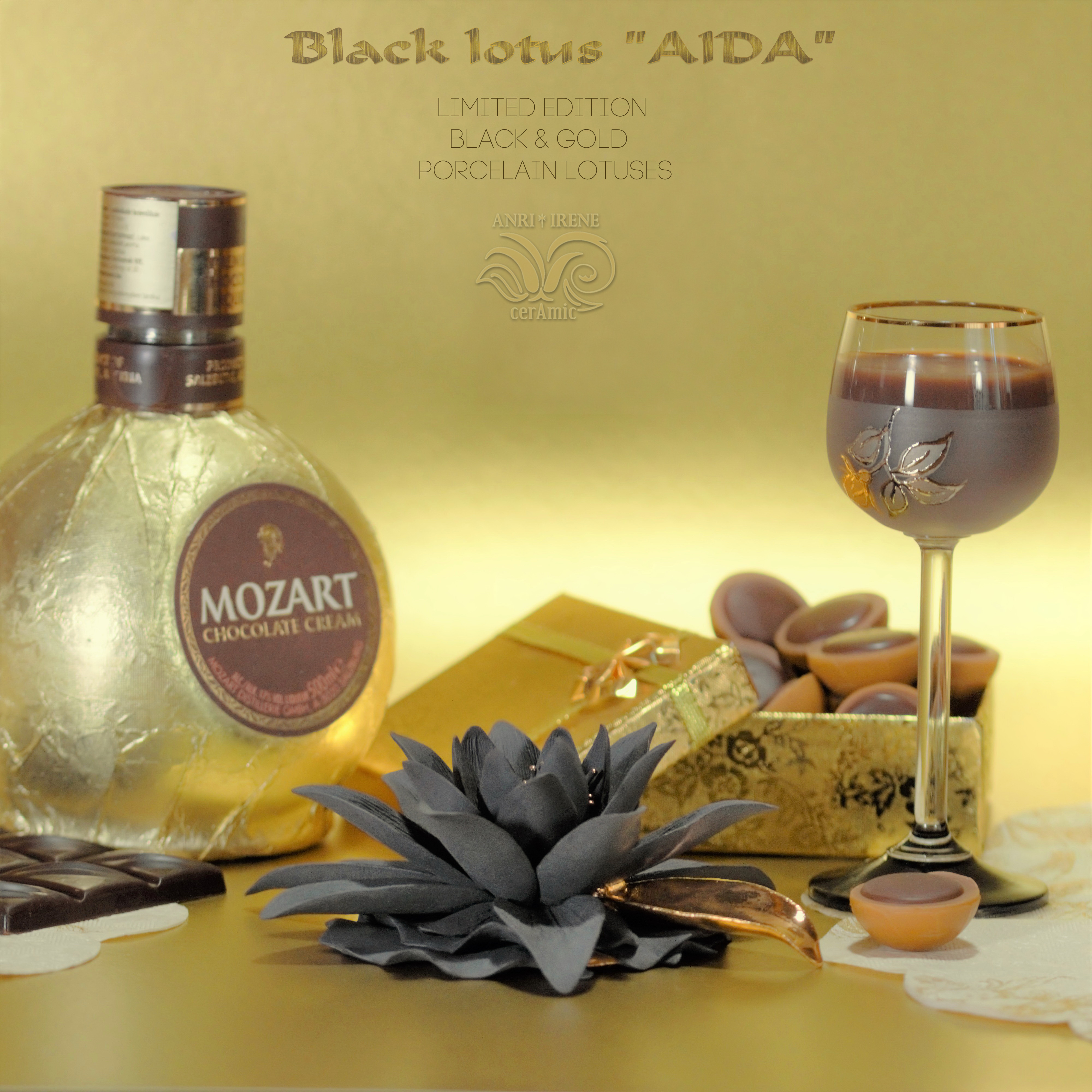 Porcelain black lotus