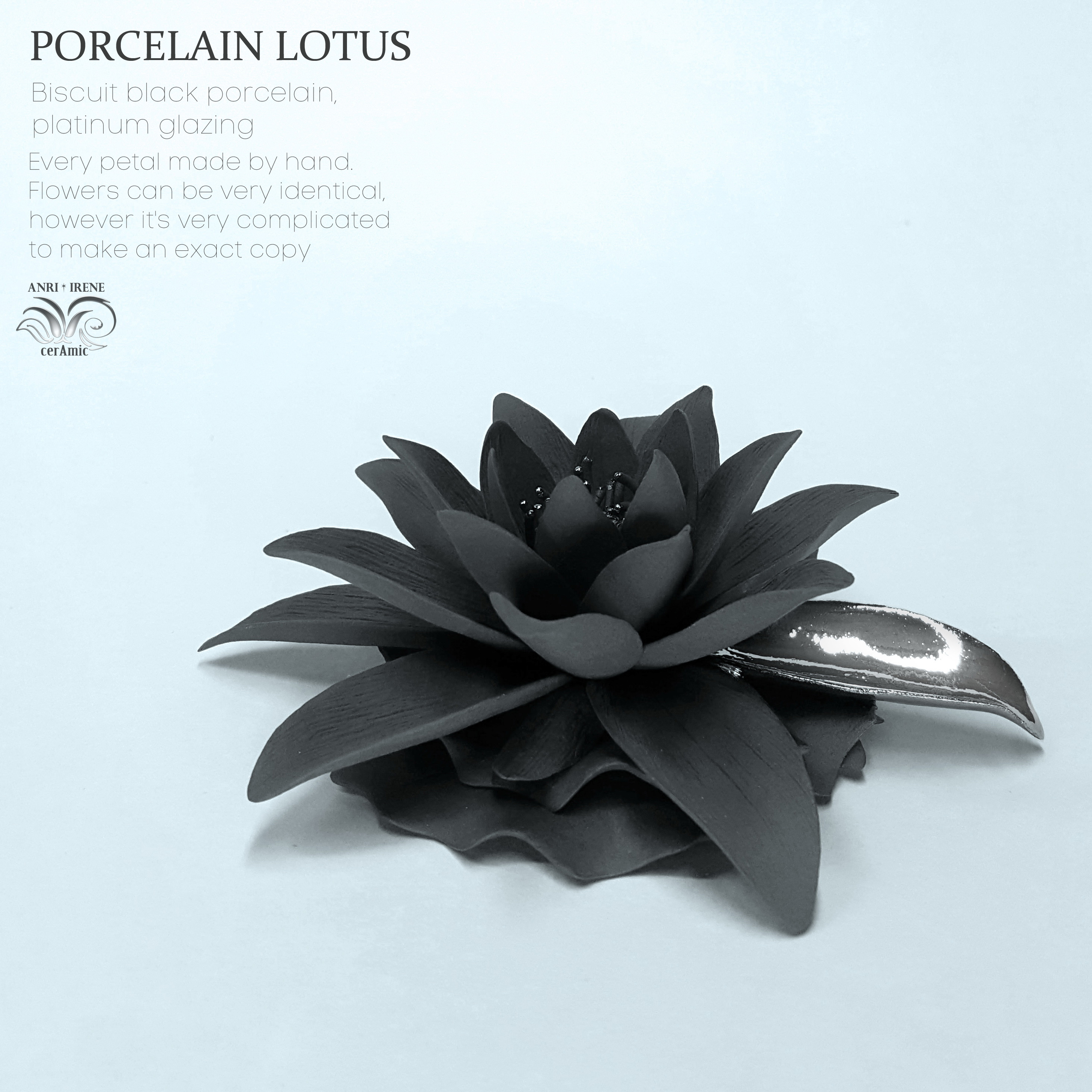 Porcelain lotus and platinum