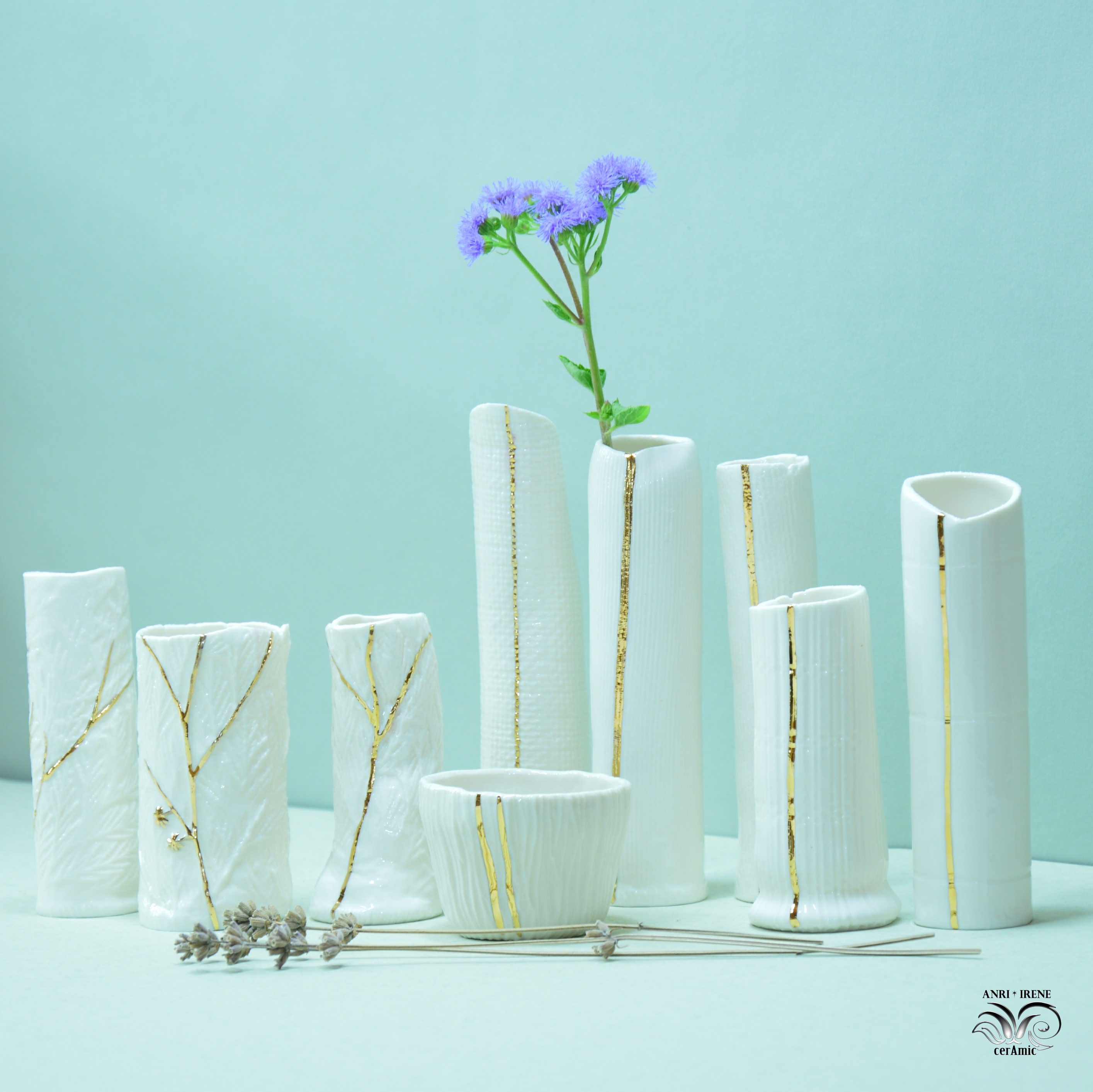 Porcelain vase flask