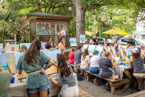 Sip and Paint Charleston Folly Beach  Art Class Painting Class