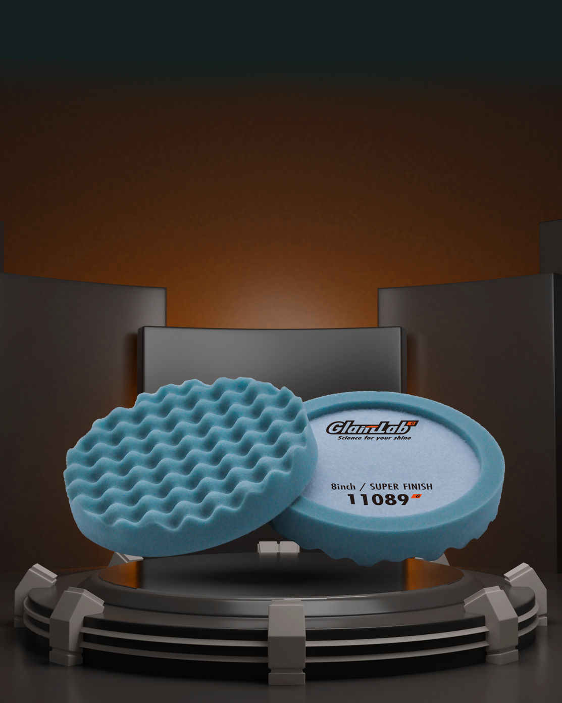 11089(8INCH) WAFFLE GRIP FOAM PAD (SUPER FINISH)