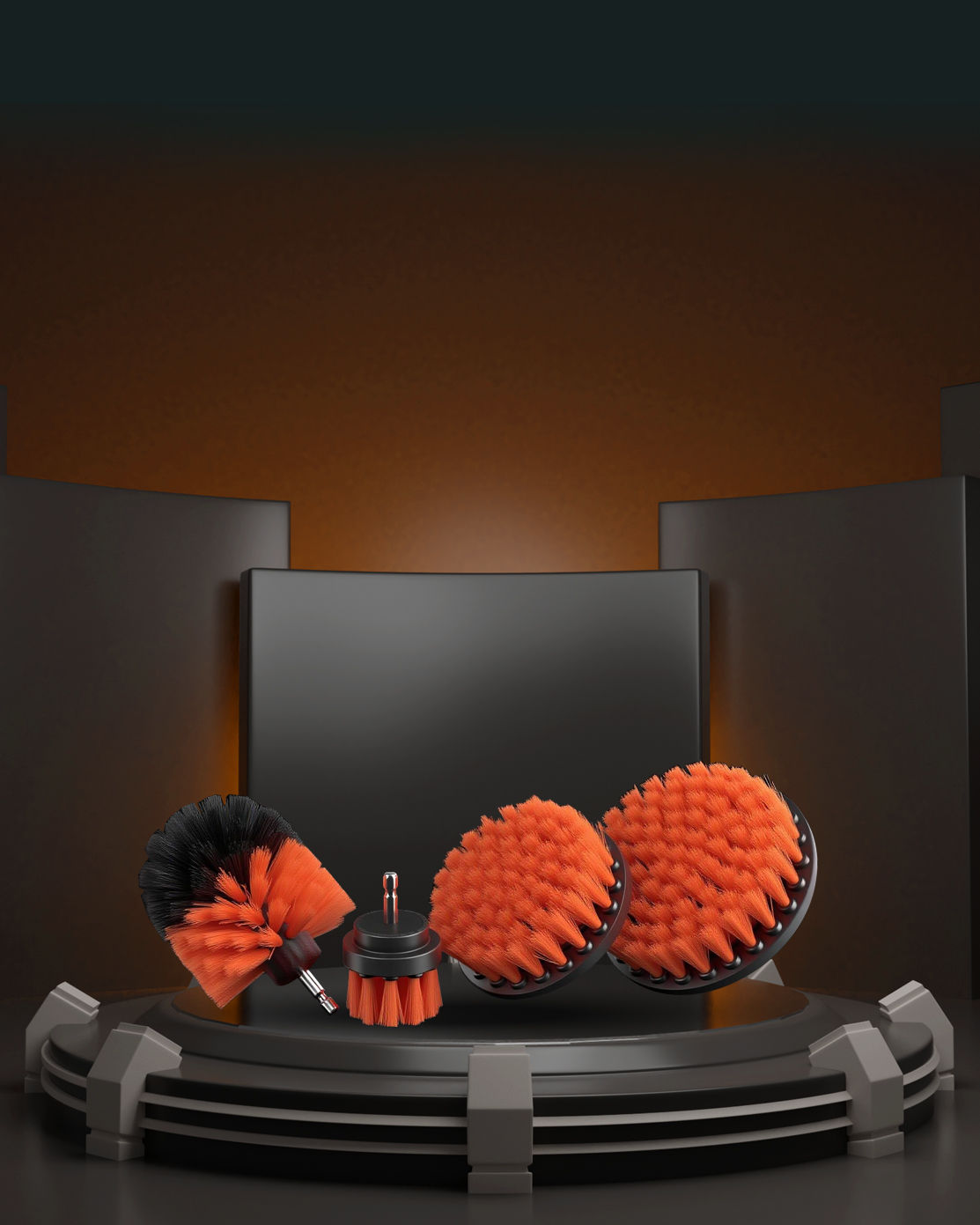 10019 DRILL BRUSH SET 4PCS/KIT