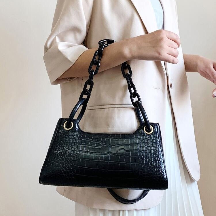 Thumbnail: Croc Embossed Tote Bag