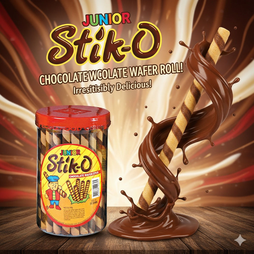 Junior Stik-O Chocolate Wafer Stick 380g