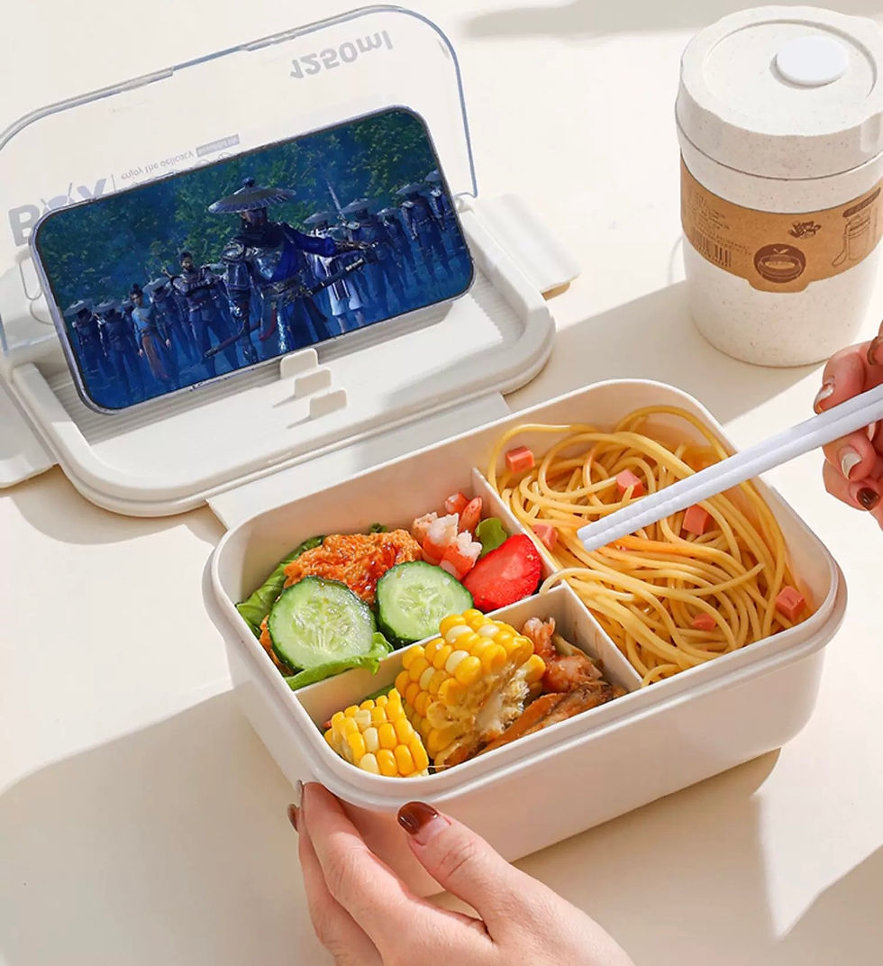 Thumbnail: 1250ml Lunch Box with Cutlery White
