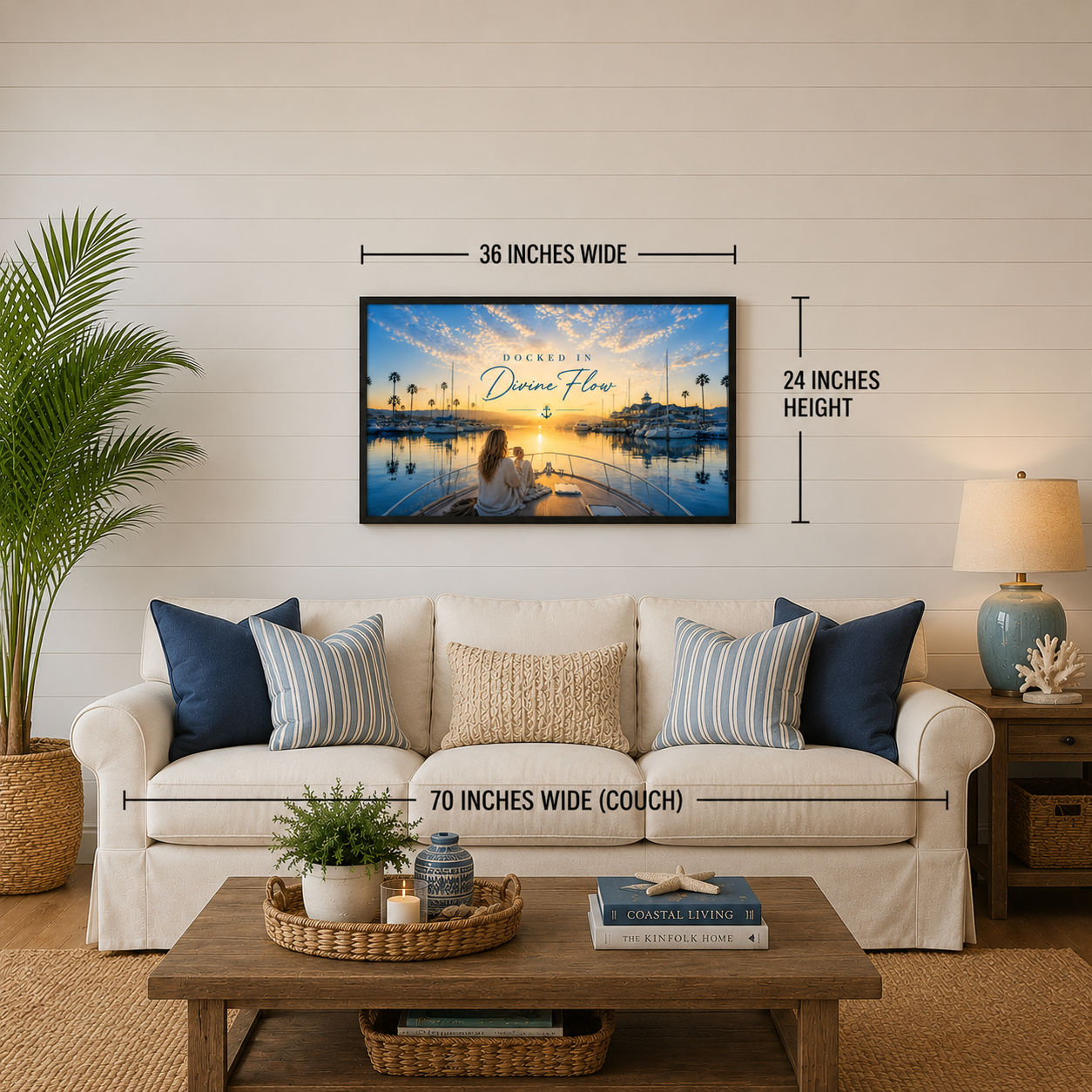Docked in Divine Flow Framed Print