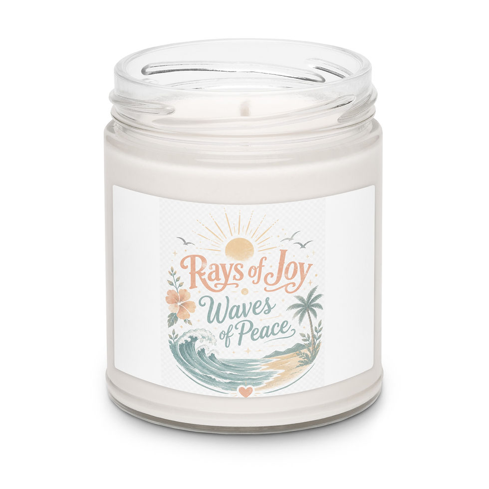 Thumbnail: Rays of Joy Waves of Peace Scented soy candle