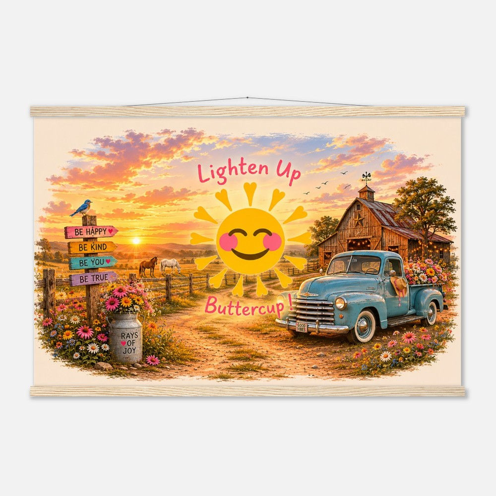 Lighten Up Buttercup! Hanging Poster