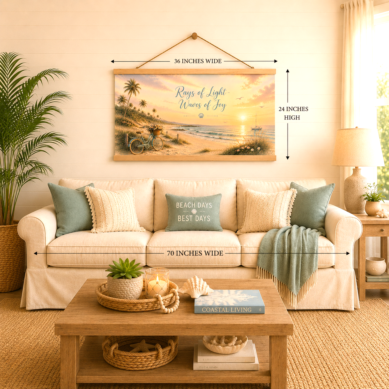 Rays of Light - Waves of Peace Hanging Poster