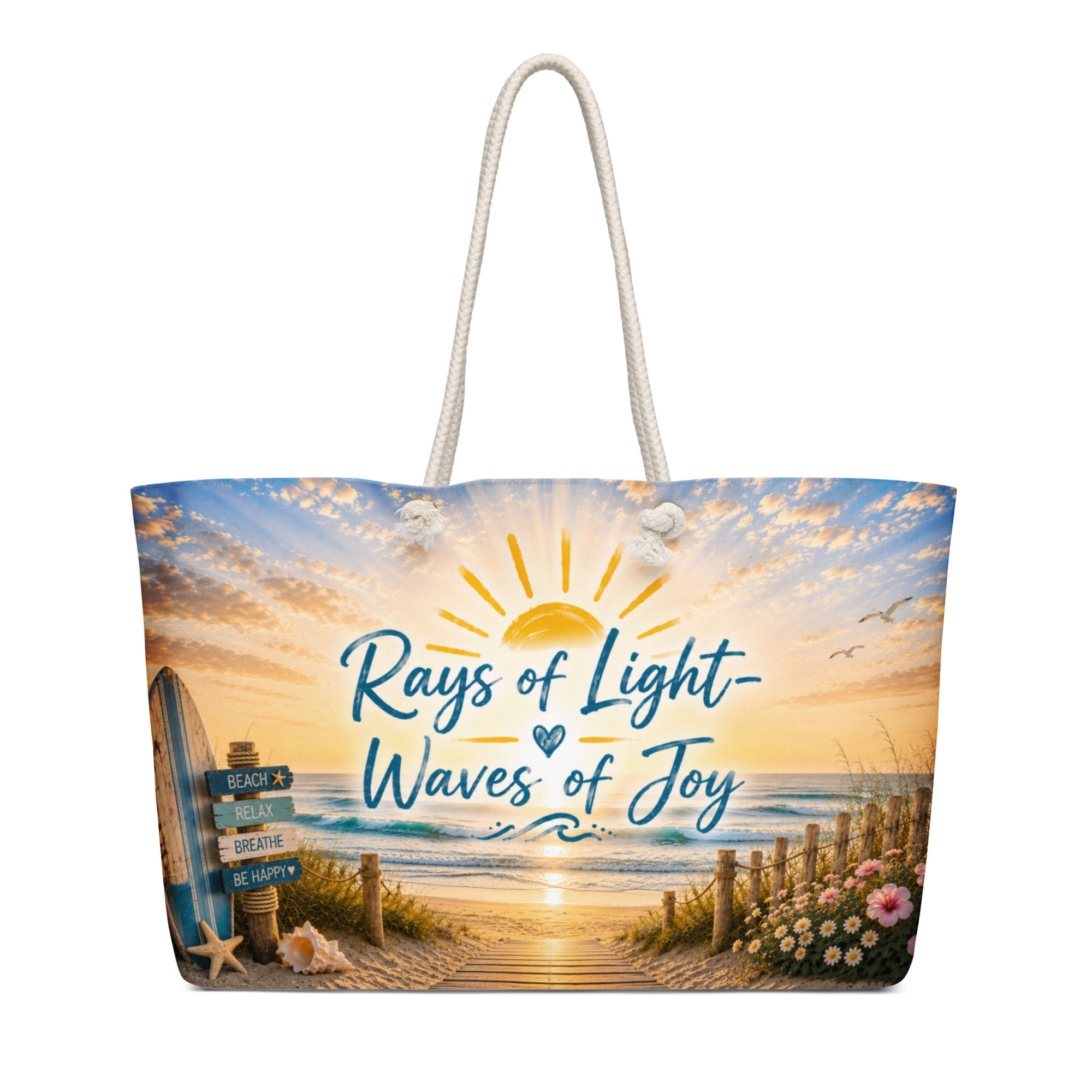Rays of Light Coastal Tote Bag