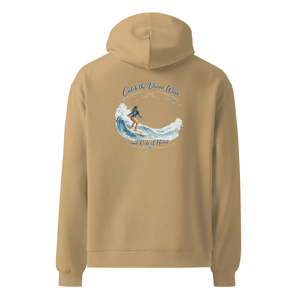 Thumbnail: Spiritually Between Zen & Wipeout oversized hoodie