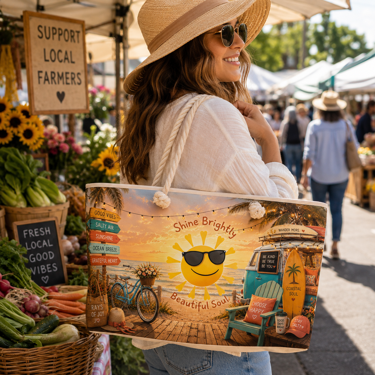 Sheet and Shine Brightly Anyways Anytime Tote