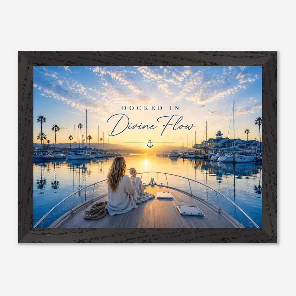 Thumbnail: Docked in Divine Flow Framed Print