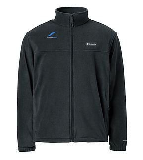 sempernaut - unisex fleece jacket - blue ribbon and text.jpg