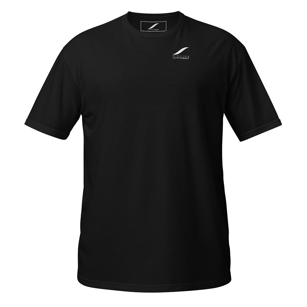 MISSION SEMPERNAUT - Short-Sleeve Unisex T-Shirt - White Ribbon and Text