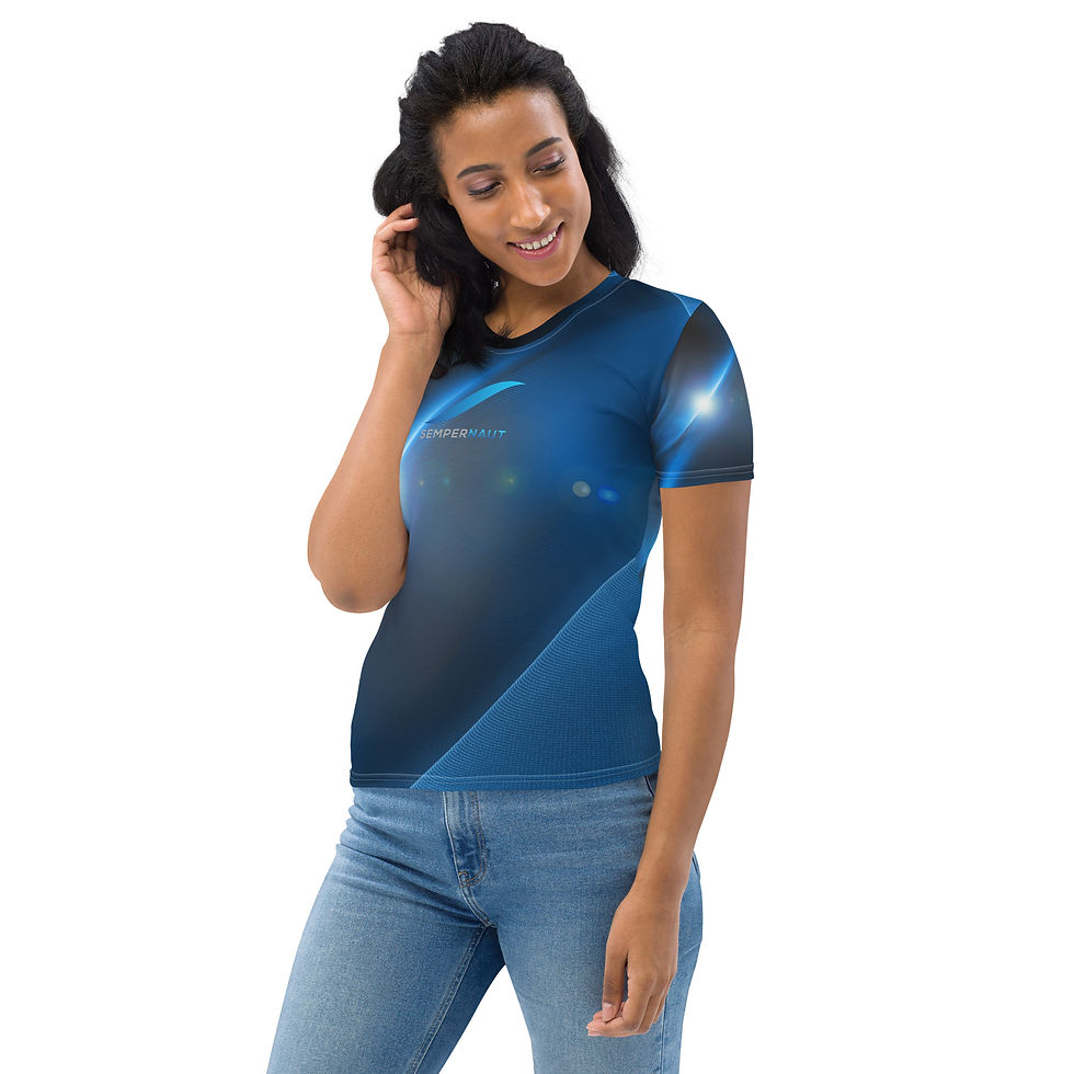 Thumbnail: SEMPERNAUT - Women's T-shirt - Blue Ribbon - Nova