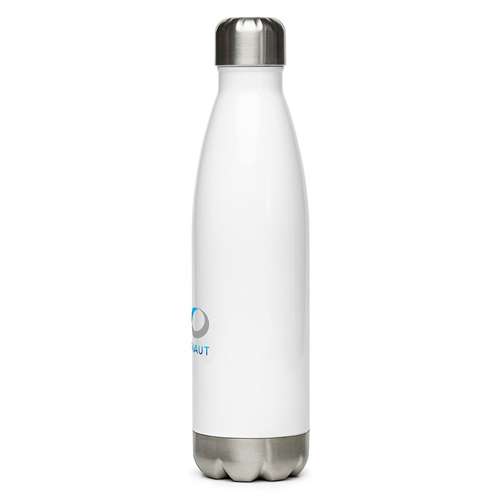 Thumbnail: SEMPERNAUT - Stainless steel water bottle - Blue Ribbon and Text