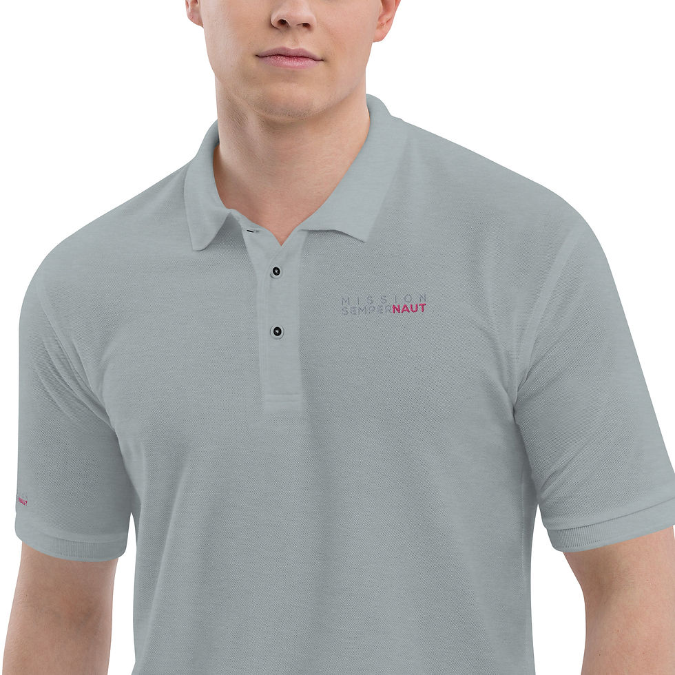 Thumbnail: MISSION SEMPERNAUT - Men's Premium Polo - Text Magenta