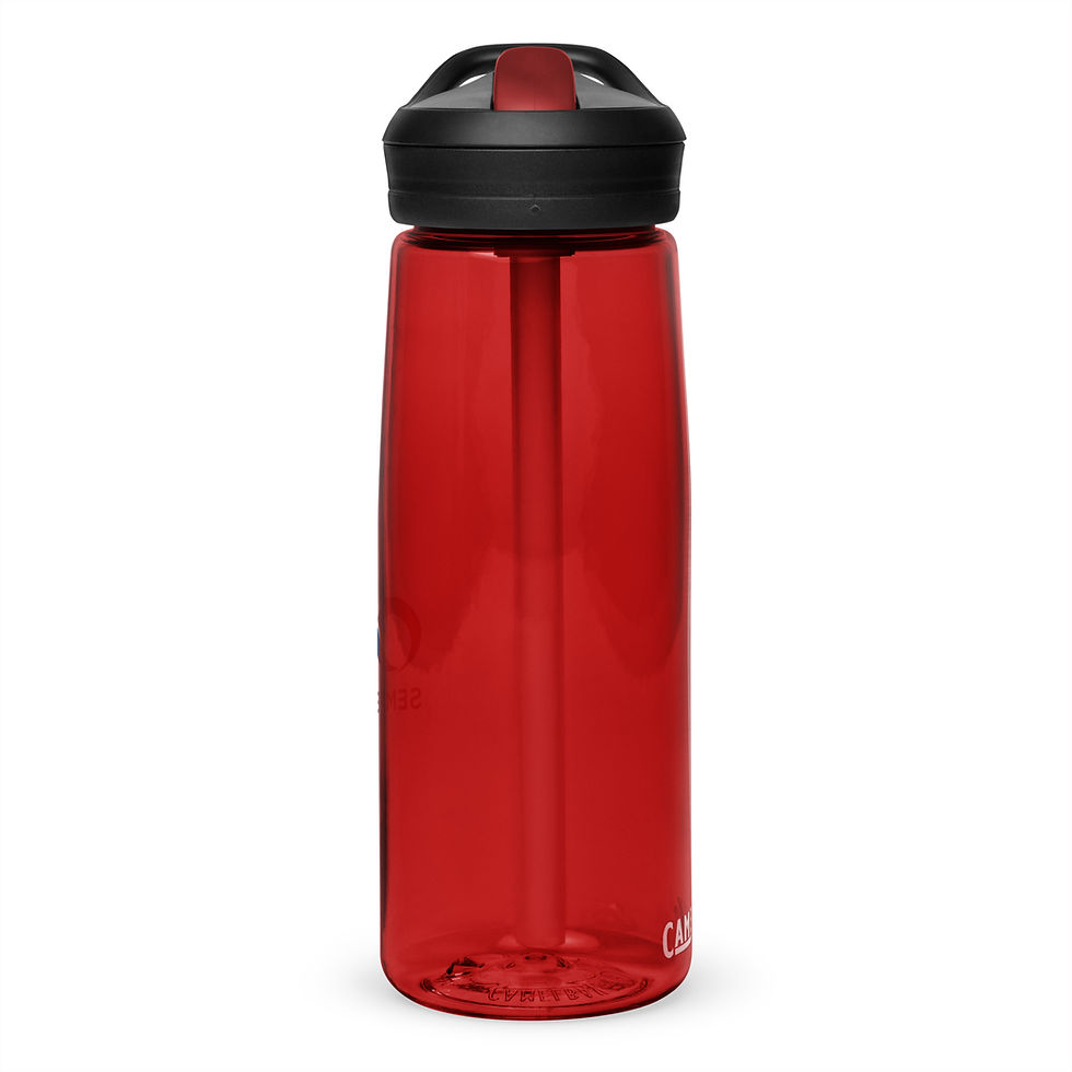 Thumbnail: SEMPERNAUT - Sports water bottle - Blue Ribbon and Text