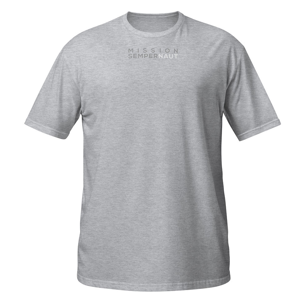 Thumbnail: MISSION SEMPERNAUT - Short-Sleeve Unisex T-Shirt - Text Large White