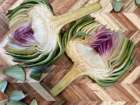 Floral Steamed Artichokes w/ Drawn Butter