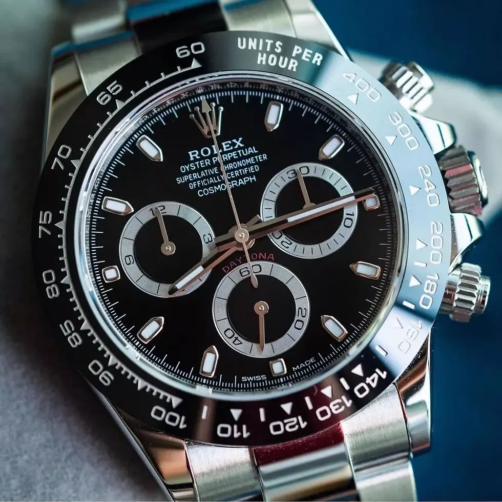 Miniatura: Relógio Rolex Daytona Preto Vidro Safira Base Eta