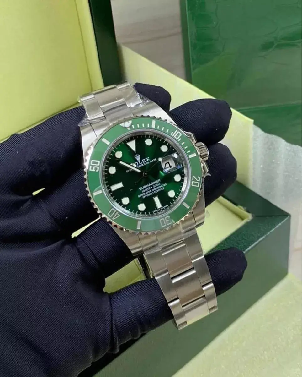 Miniatura: Relógio Masculino Rolex Submariner Verde 41mm Hulk Na Caixa