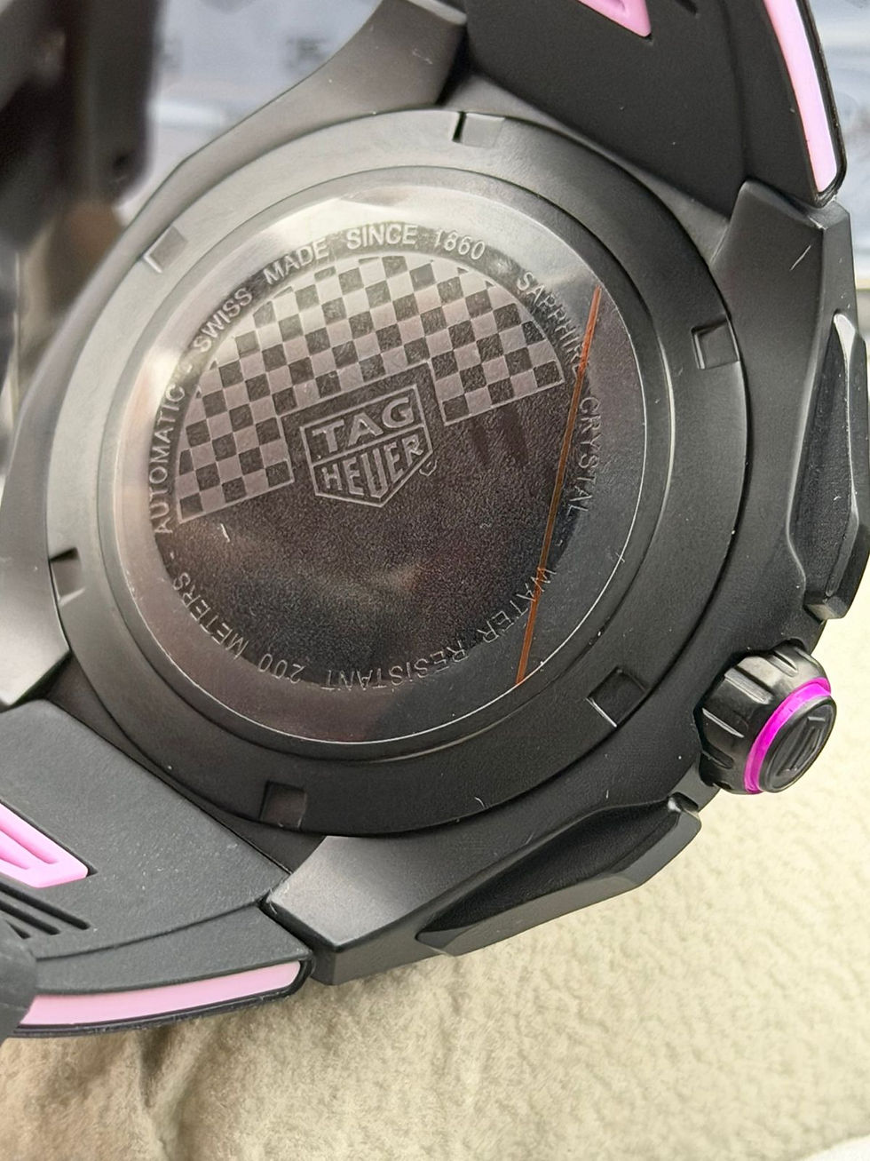 Miniatura: Relógio TAG Heuer Formula 1 Automático Preto Fosco com Detalhes Rose/Pink – Cron