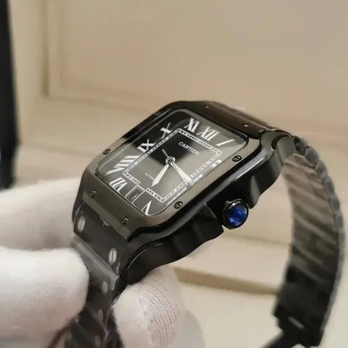 Miniatura: Relógio Cartier Santos Safira All Black Auutomático 42mm