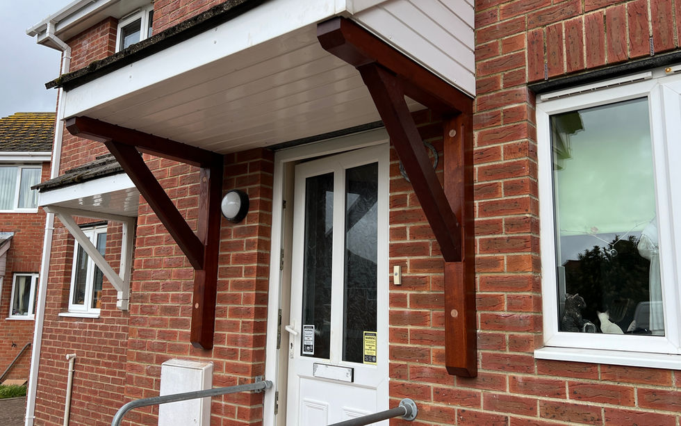 Sapele Hardwood Gallows Brackets