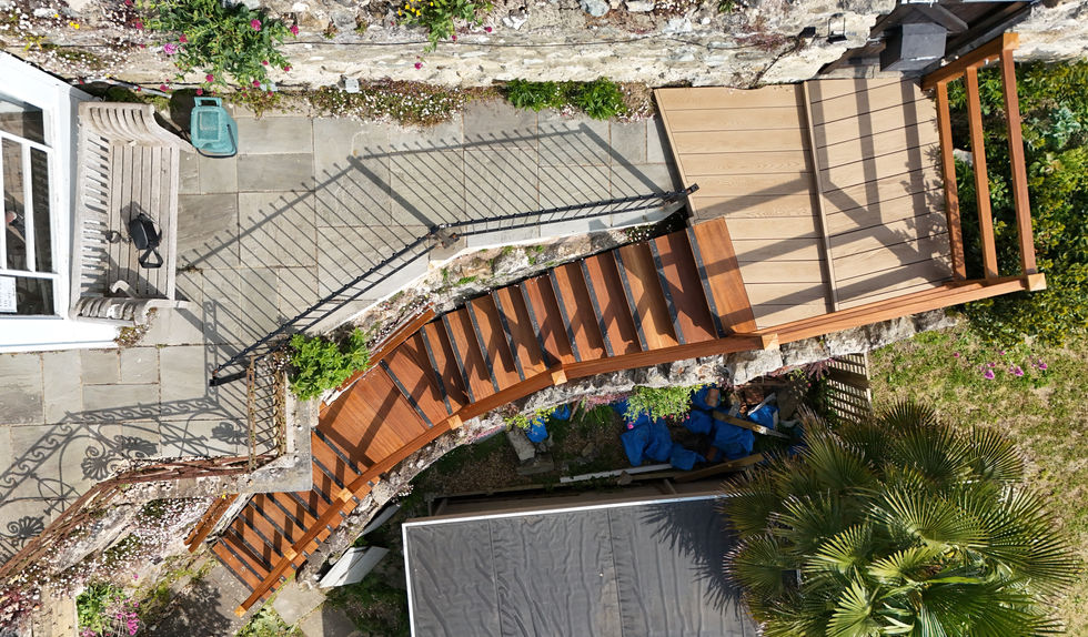 Hardwood Outdoor Staircase