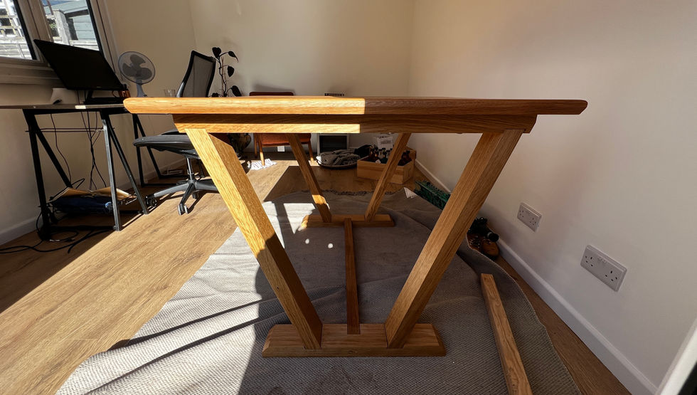 Custom Contemprary Table in solid Oak