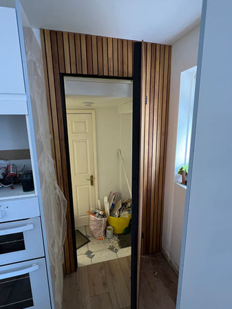 Hidden Door, Slatted Door, Hardwood Slats