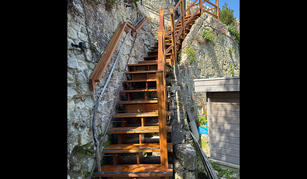 Hardwood Outdoor Staircase