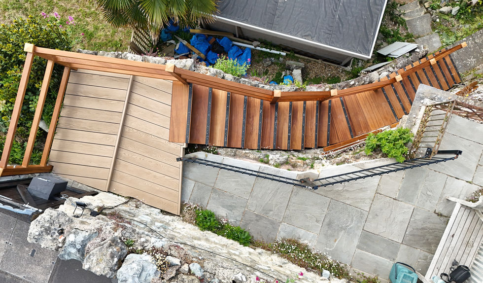 Hardwood Outdoor Staircase