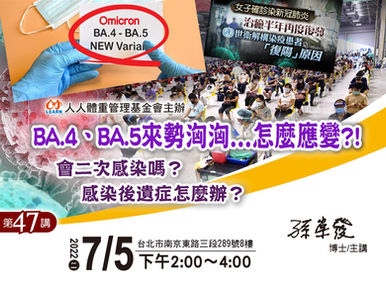 BA.4 BA.5？ 來勢洶洶的疫情 我們該如何防範