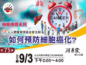 【公益講座】國人十大死因榜首!如何預防細胞癌化?