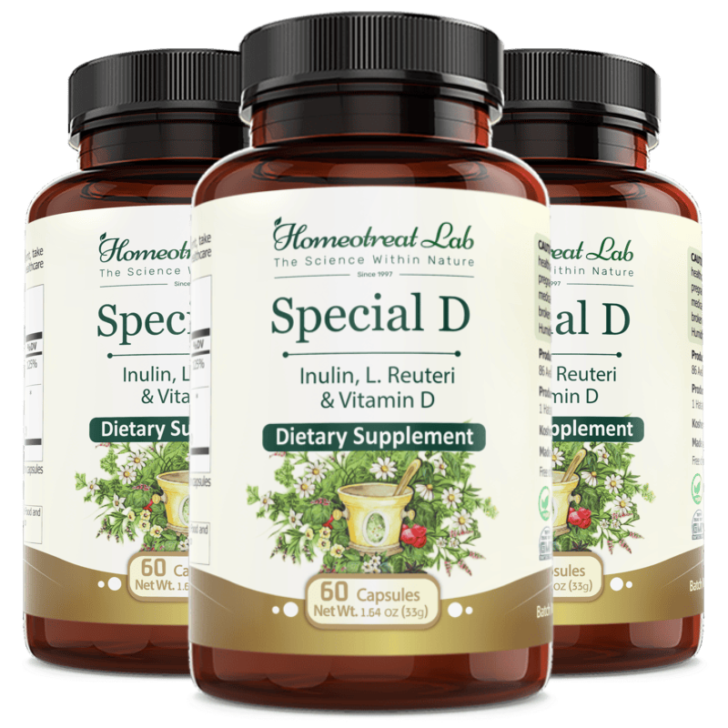 Vitamin D. | 3-Pack | Combined with probiotics and dietary fiber for optimal absorption