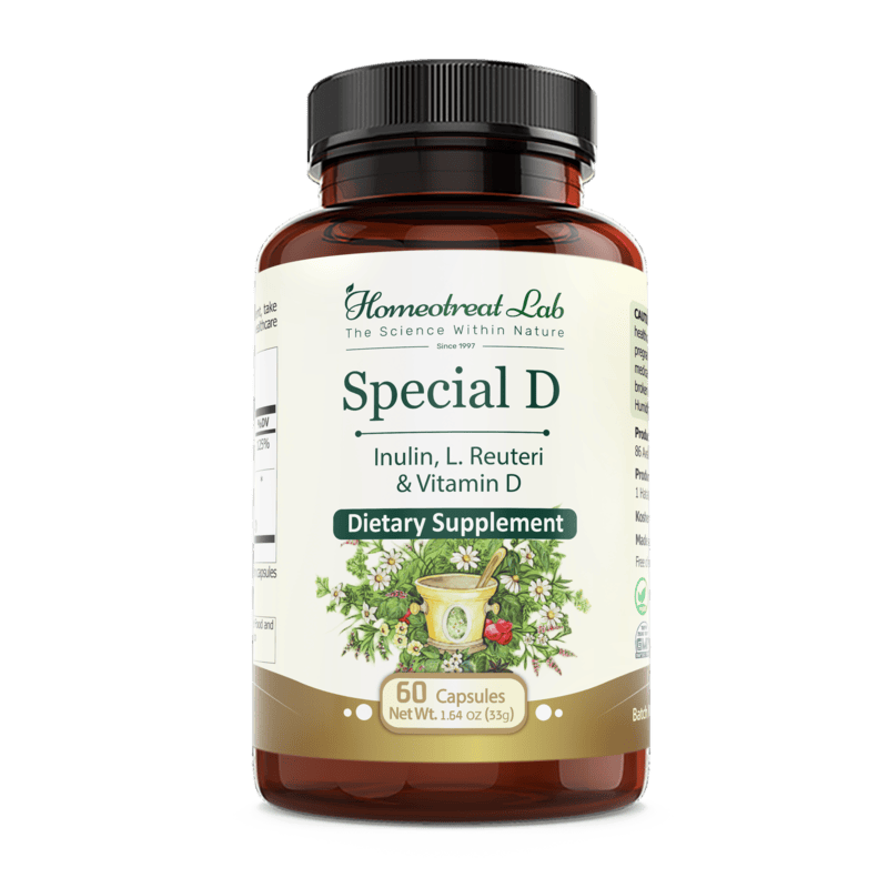 Vitamin D combined with probiotics and dietary fiber for optimal absorption