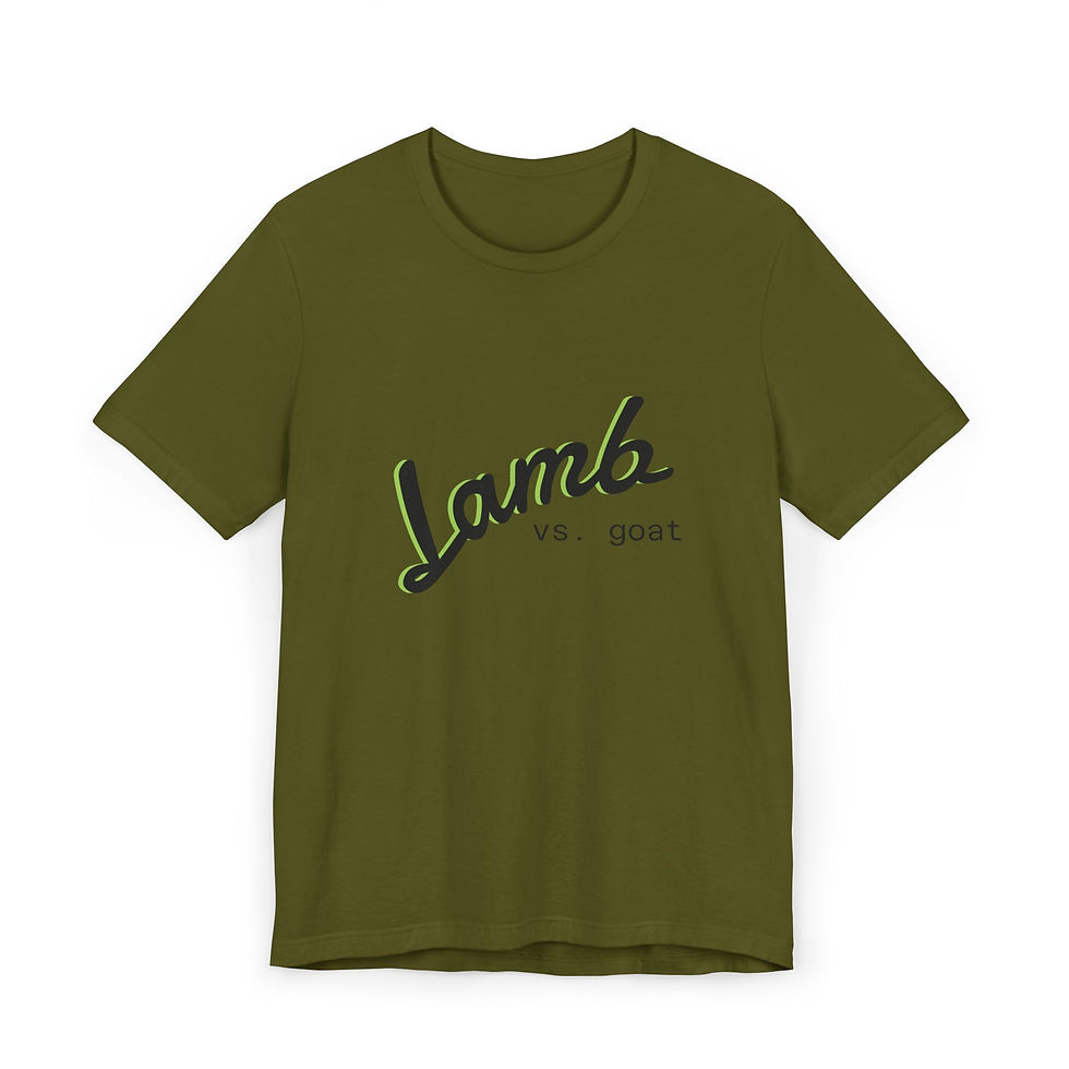 Thumbnail: Lamb vs. Goat Graphic T-Shirt — Minimal Script Design