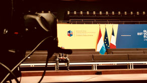 Bürgerforum in der Philharmonie Luxemburg mit Emmanuel Macron