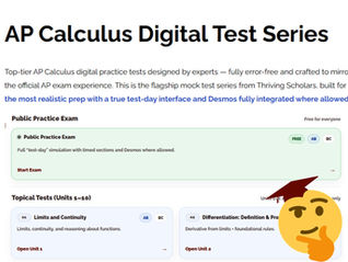 AP Calculus FREE Digital Practice Test Series (AB/BC) - Bluebook Style