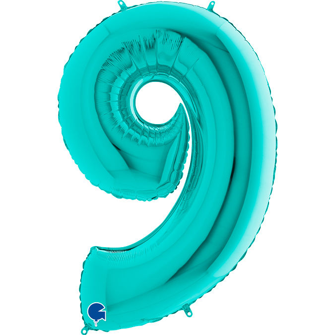 Thumbnail: 40 Inch Tiffany Blue Foil Number Balloon