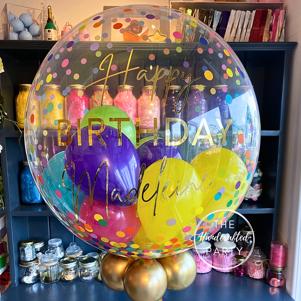 Thumbnail: Birthday Colourful Confetti Dots Personalised Bubble Balloon