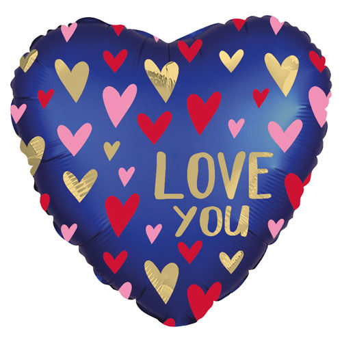 18 Inch Satin Luxe Love You Heart-shaped Foil Balloon