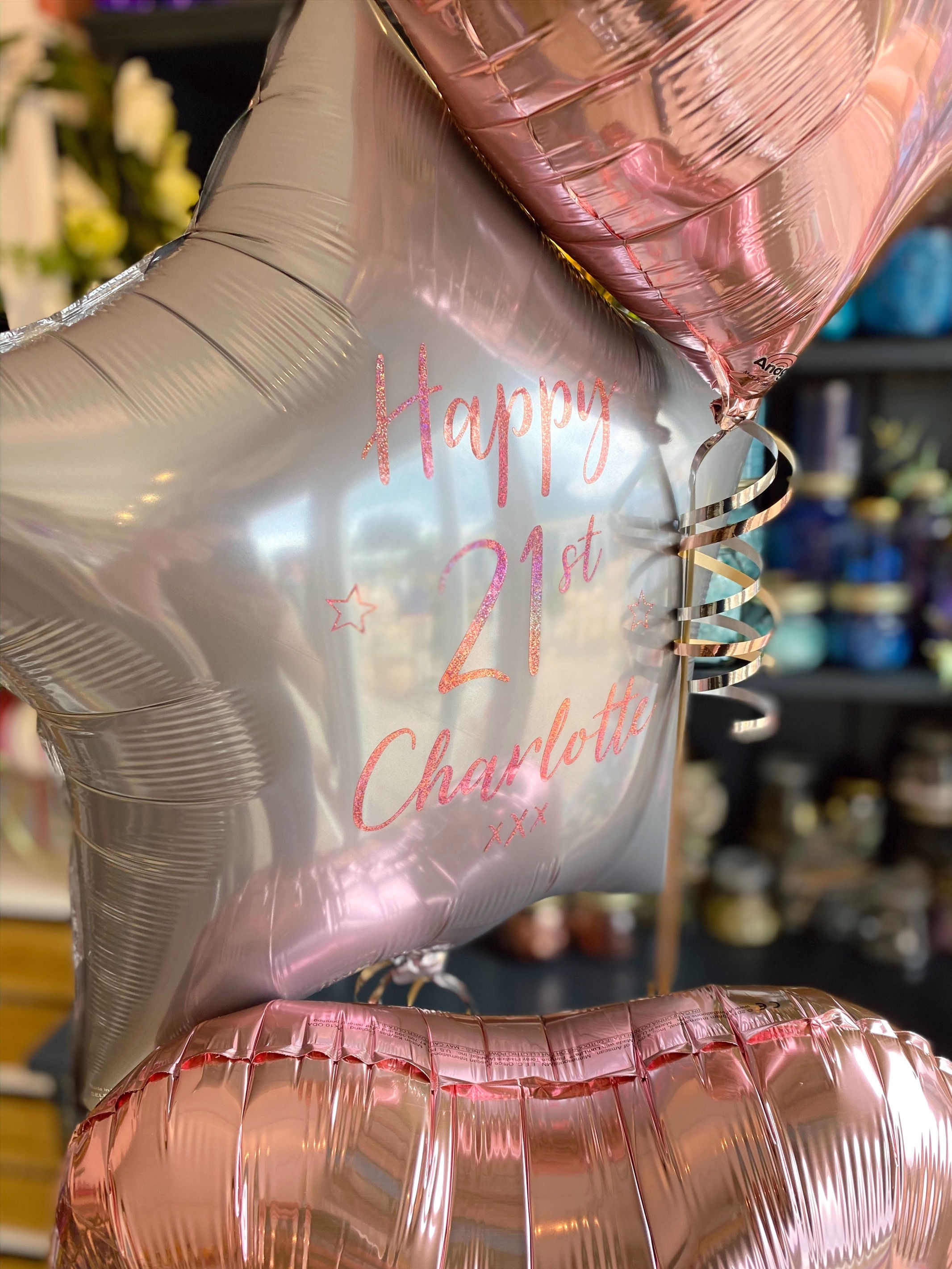 3 Foil Personalised Birthday Balloon Bunch
