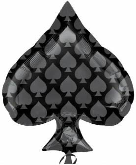 18 Inch Black Spade Foil Balloon